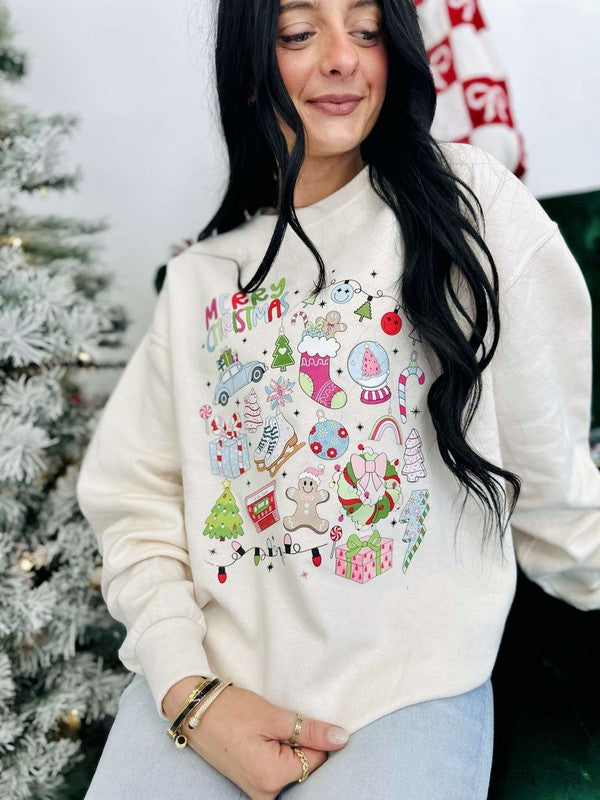Merry Christmas Collage DTF Sweatshirt