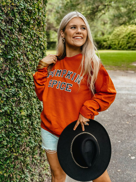 Pumpkin Spice Curved Classic Patch Sweatshirt