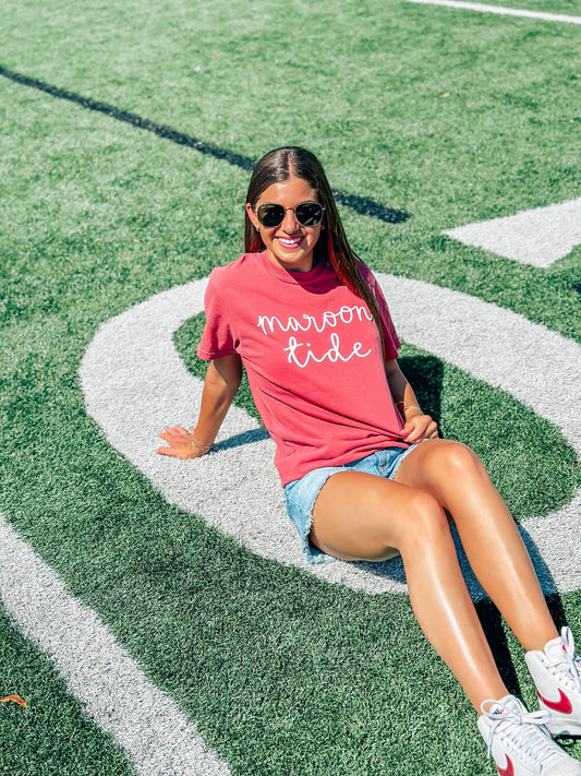 Custom Cursive Gameday Puff Tee