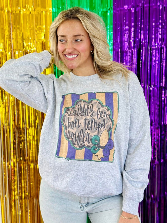 Laissez Le Bon Temps Rouler Leopard Sweatshirt
