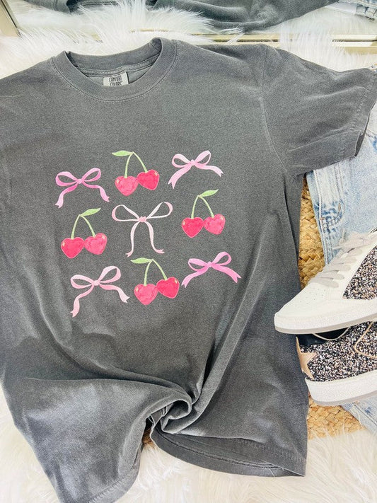 Cherry Bow's Trio Check Stack Tee