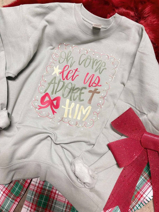O Come Christmas DTF Graphic Sweatshirt