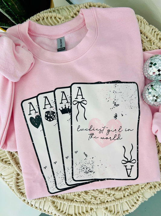 Luckiest Girl In The World Vintage Playing Cards