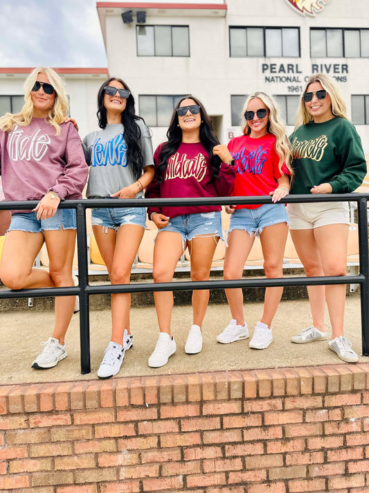 Hand Drawn 3D Puff Graphic Sweatshirt