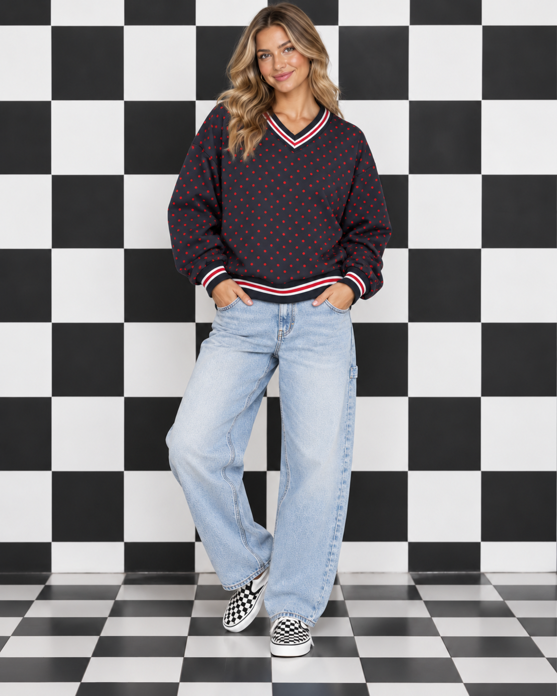 Magnolia V-Neck Pullovers Jacket