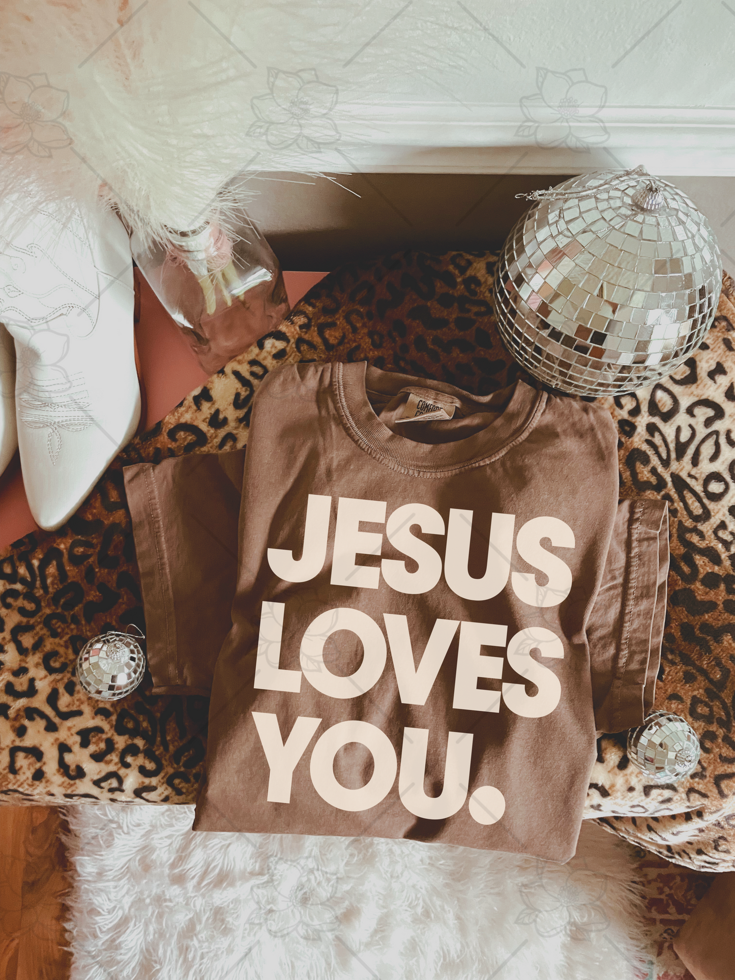 Jesus Loves You Espresso DTF Deal - Comfort Colors