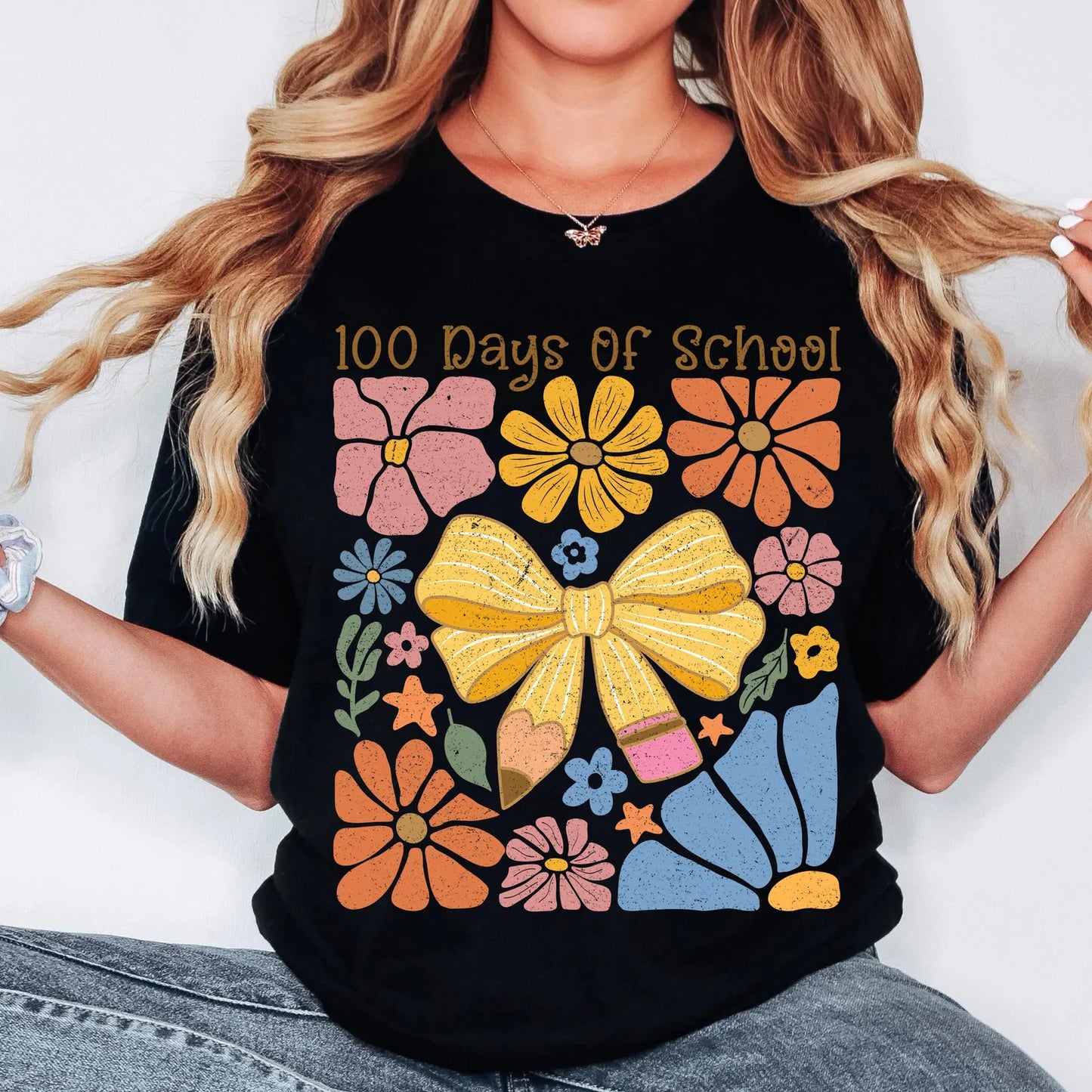 100 Days of School Groovy Collage - Multiple Styles