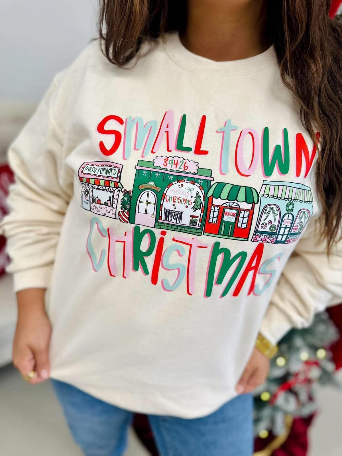 Small Town Christmas CMAS99 Custom Store Front DTF Apparel