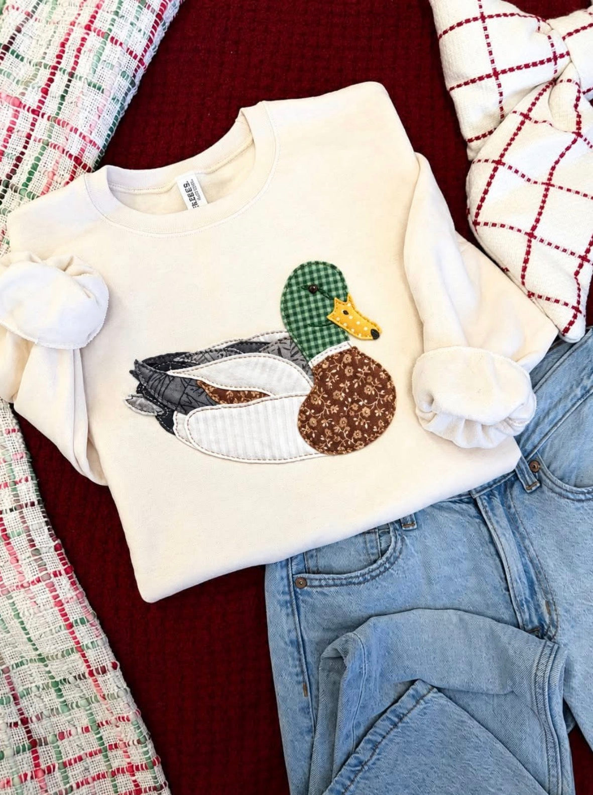 Patchwork Mallard Duck DTF Graphic Design