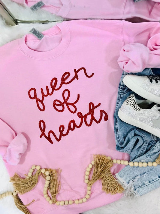 Queen Of Hearts Yarn Sweatshirt