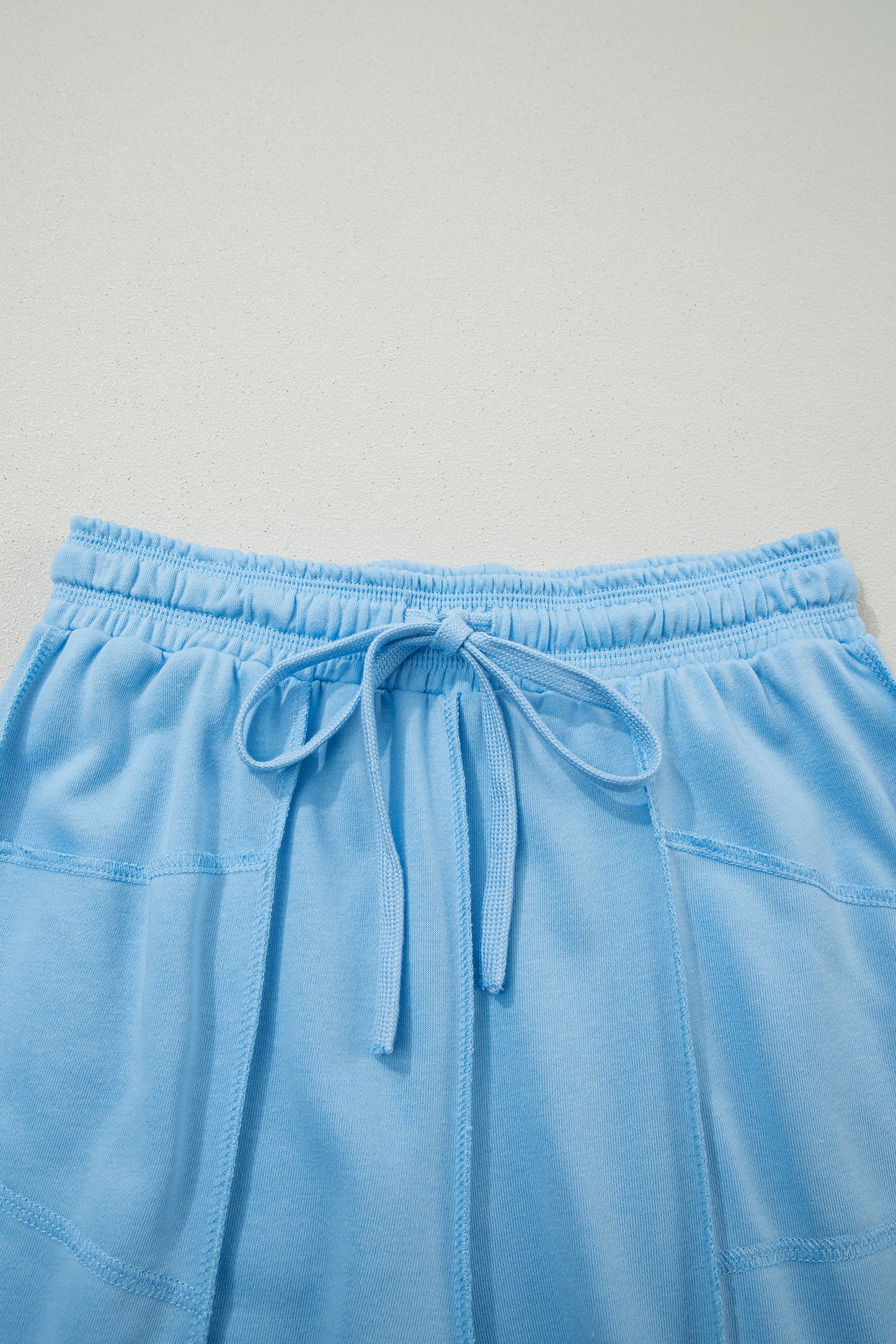 Sky Blue Drop Shoulder Boxy Tee and Barrel Pants Set