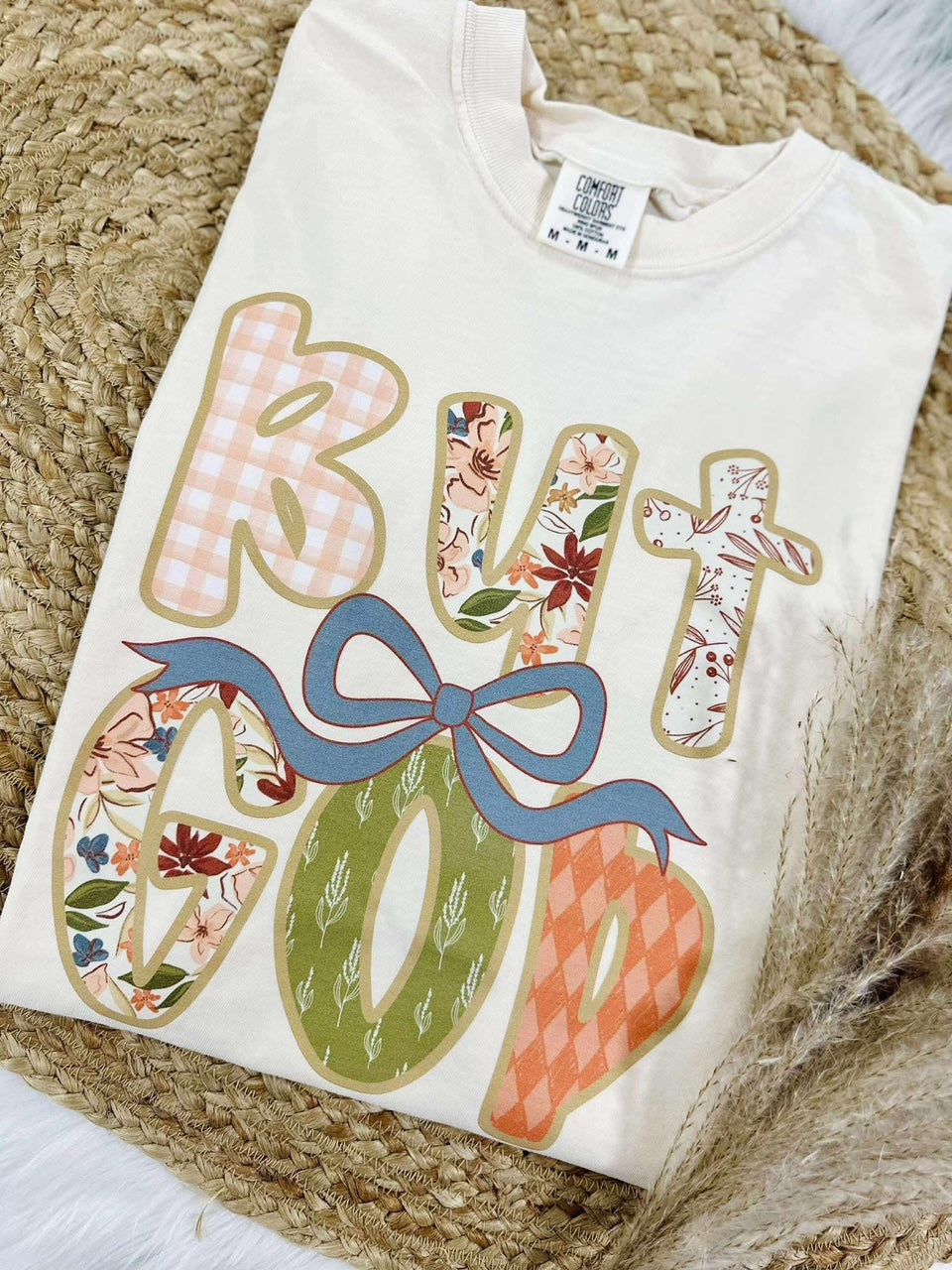 But God Bow Fall Print Graphic Tee